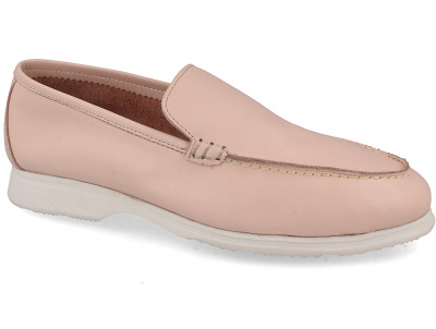 Женские мокасины Las Espadrillas Soft Leather 417-34 Pudra оптом