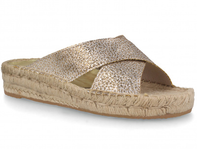 Женские шлепанцы Las Espadrillas Beige FE0872-1418 Made in Spain оптом