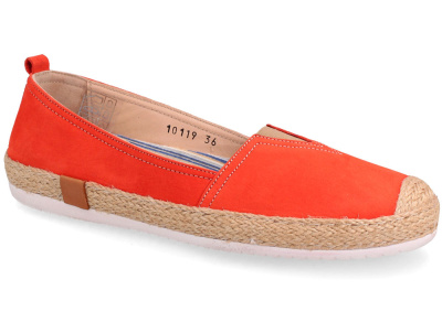 Мокасины Las Espadrillas 10119-49  (коралловый/оранжевый) оптом