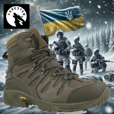 Чоловічі берці Forester Mid Force Khaki Waterproof B24W003A-17FO Vibram оптом