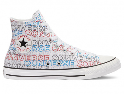 Мужские кеды Converse Chuck Tailor All Star Wordmark Print Hi 170107C оптом