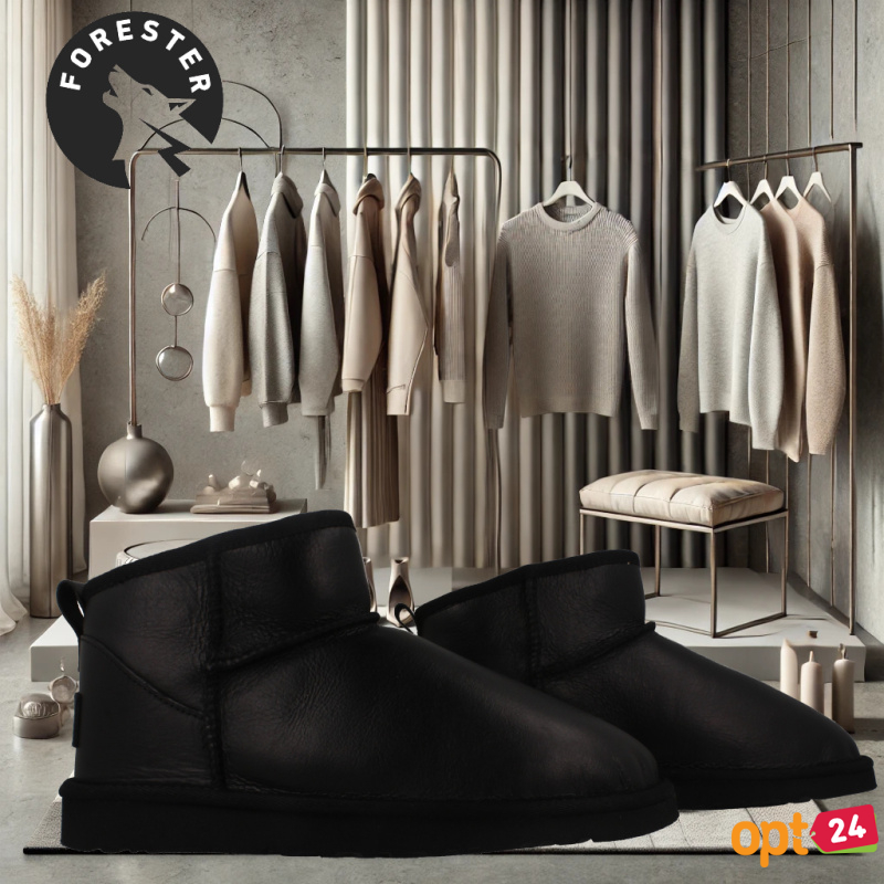 Купить оптом Женские угги Forester Innsbruck 1481-301 Black Real Leather Sheepskin - Изображение 8