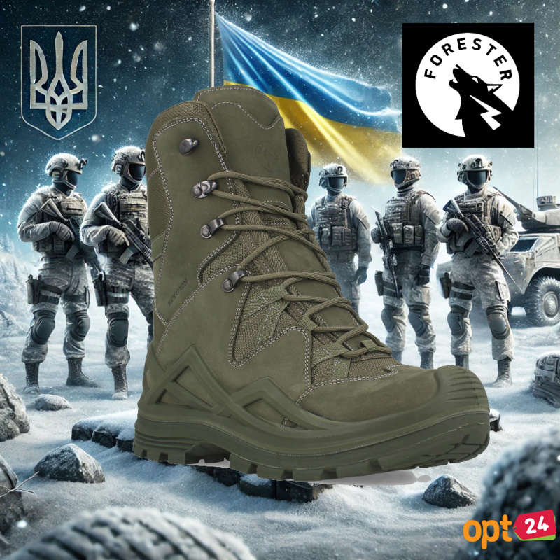 Купить оптом Мужские берцы Forester Striker High Olive 6002FO waterproof до -20°  - Изображение 10