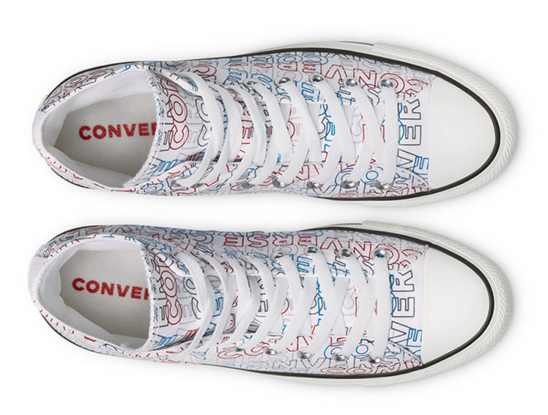 Купити оптом Чоловічі кеди Converse Chuck Tailor All Star Wordmark Print Hi 170107C - Фото 5