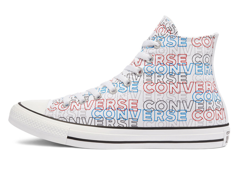 Купити оптом Чоловічі кеди Converse Chuck Tailor All Star Wordmark Print Hi 170107C - Фото 4