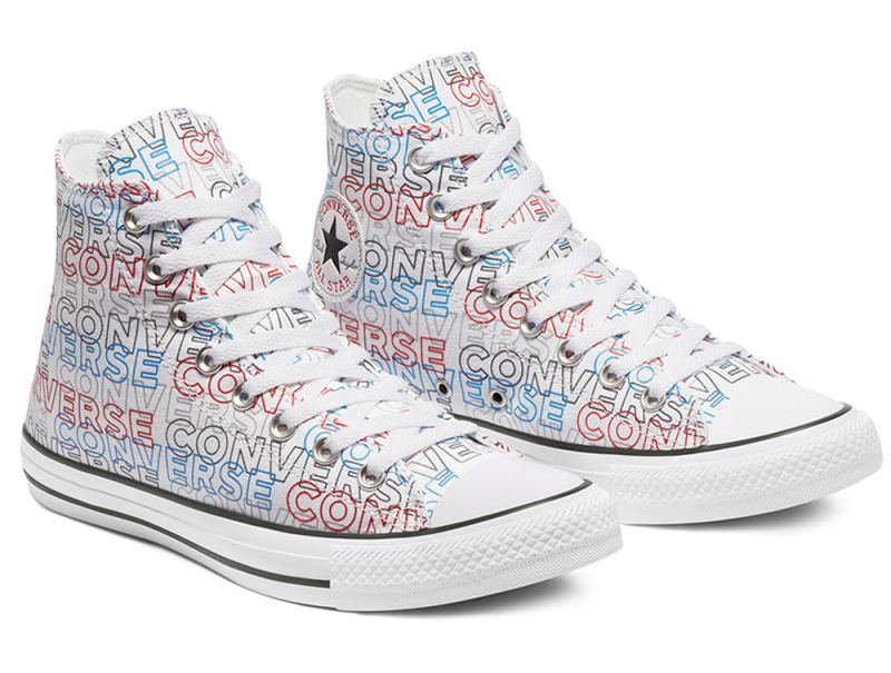 Купити оптом Чоловічі кеди Converse Chuck Tailor All Star Wordmark Print Hi 170107C - Фото 3