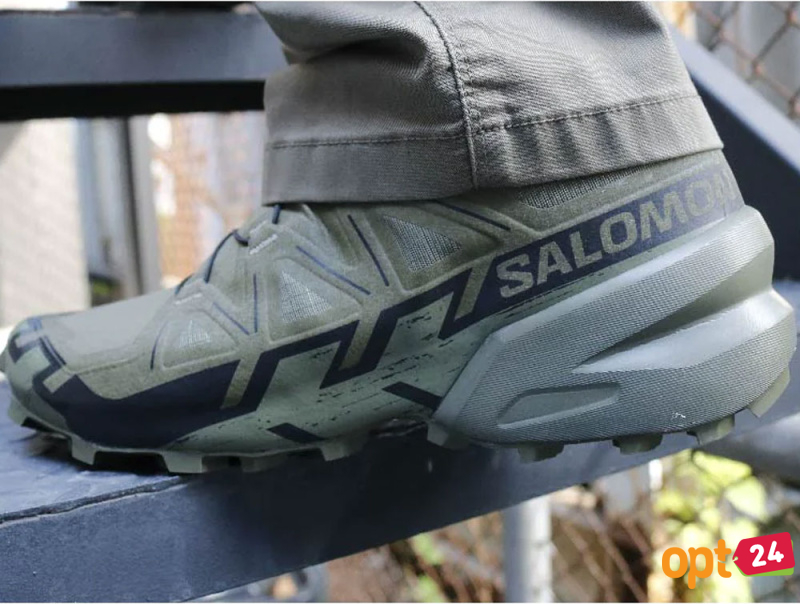 Купити оптом Чоловічі кросівки Salomon 471612 Speedcross 6 Forces Khaki  - Фото 8
